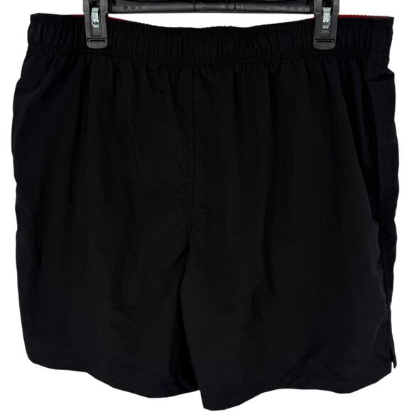 Merona Men’s Black Swim Trunks Size L Drawstring Waist 6” Inseam - Picture 2 of 5